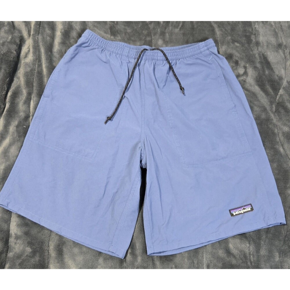 Patagonia Baggies Longs Shorts Mens Small Blue Beach Unlined Hiking Swimming